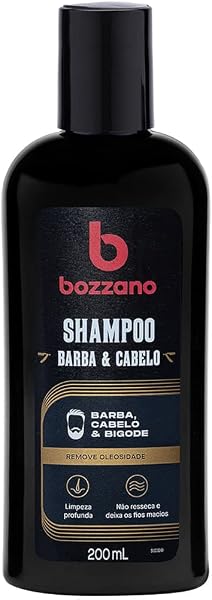 Bozzano Shampoo para Barba, Cabelo e Bigode 200 ml