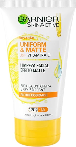 Garnier Sabonete Facial Uniform & Matte Vitamina C, 120g