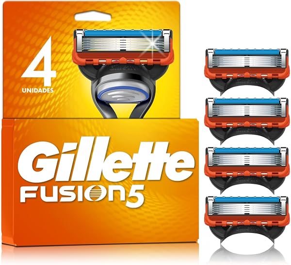 Gillette Fusion5 Carga para Aparelho de Barbear, 4 Unidades