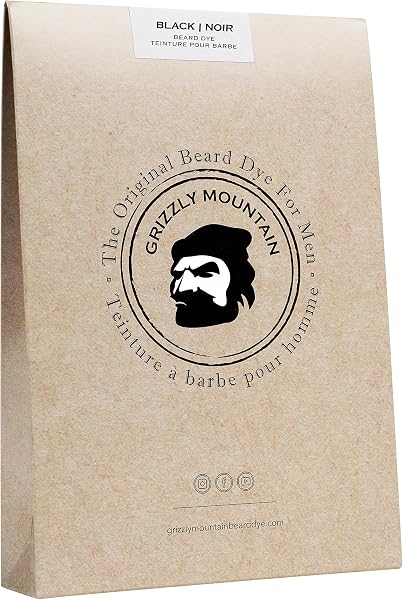 Grizzly Mountain Tintura para Barba, Preta, em Pó
