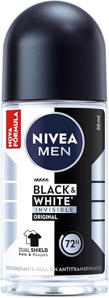 NIVEA MEN Desodorante Antitranspirante Roll On Invisible Black & White 50ml