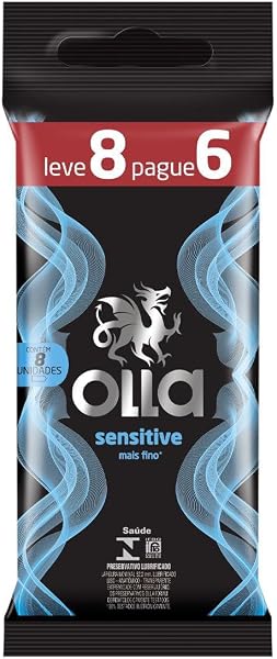 Olla Sensitive Preservativo, Leve 8 Pague 6 Unidades
