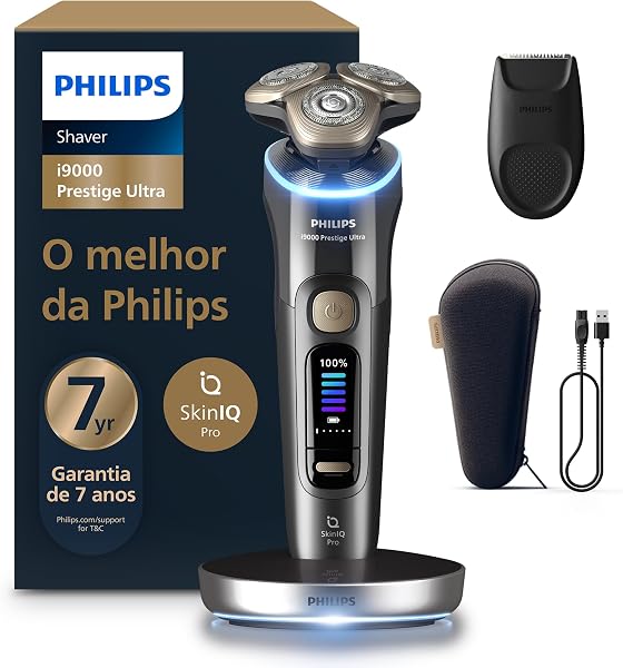 Philips Barbeador Elétrico Shaver i9000 Prestige Ultra com SkinIQ Pro