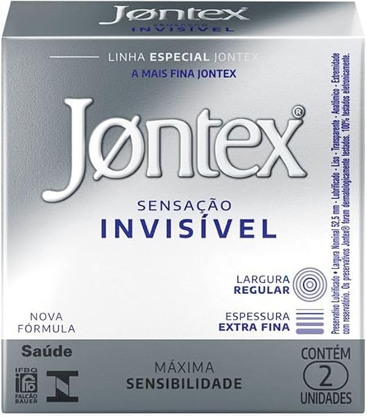Preservativo Jontex Sensação Invisível, 2 Unidades