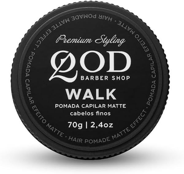 QOD Barber Shop Pomada Capilar Walk Efeito Matte, 70 g
