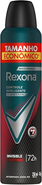 Rexona Antitranspirante Masculino Aerossol Antibacterial e Invisible 250 ML